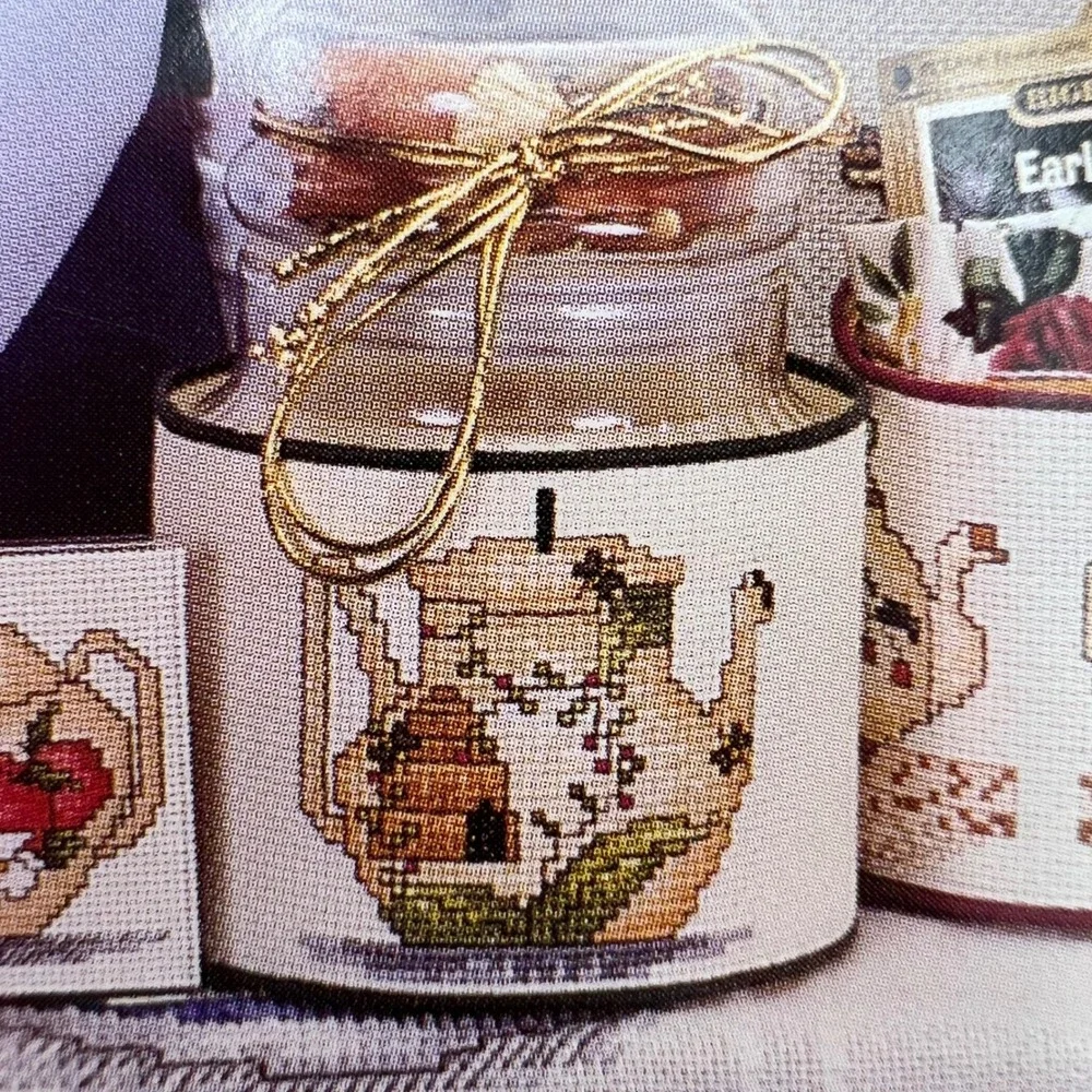 Tiny Little Teapots Cross My Heart Counted Cross Stitch Pattern Book CSB-160